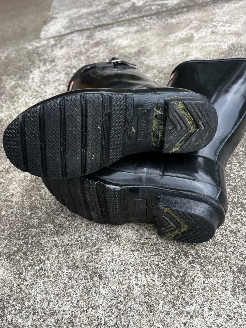 Hunter Original Kids Gloss Rain Boots Black Waterproof Wellington